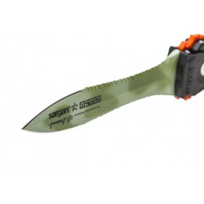 Нож для подводной охоты Сталкер Z1 зеленый камуфляж