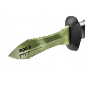 Нож для подводной охоты Тургояк-Стропорез мини зеленый