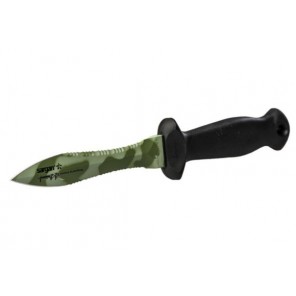 Нож для подводной охоты Тургояк-Стропорез зеленый камуфляж